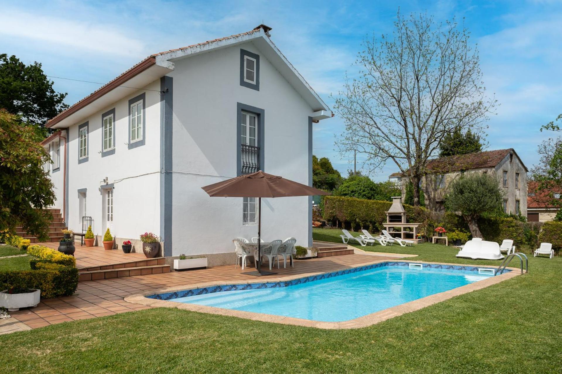 Casa Tarrio Con Piscina - Santiago De Compostela Βίλα Boqueixon Εξωτερικό φωτογραφία